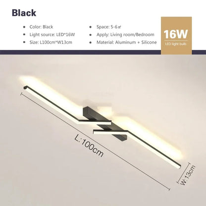 Modern LED Ceiling Light 60/80/100/120CM Living Dining Room Bedroom Lamps Lanterns Scandinavian Simple Lines Ceiling Lighting