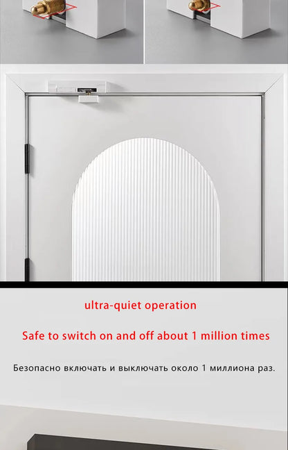 Door Damping Buffer Wooden Door Flat Outward Opening Invisible Door Home Closing Silent Hydraulic Door Closer Anti-pinch