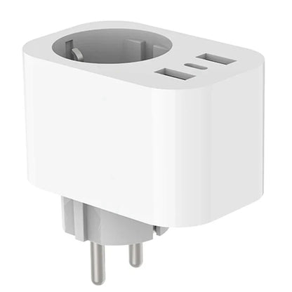 New-A47Q-16A Tuya Smart Plug Socket With PD Fast USB Ports Power Monitor Timing And Countdown Smart Home Via Alexa Home EU PLUG