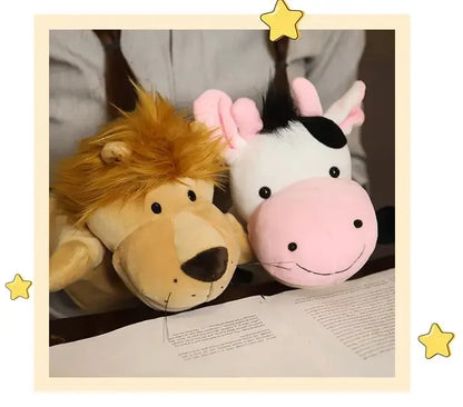 Stuffed Plush Animals Toys Hand Finger Story Puppet Kawaii Dolls Educational Baby Toys Lion Elephant Bunny Monkey Children GIft