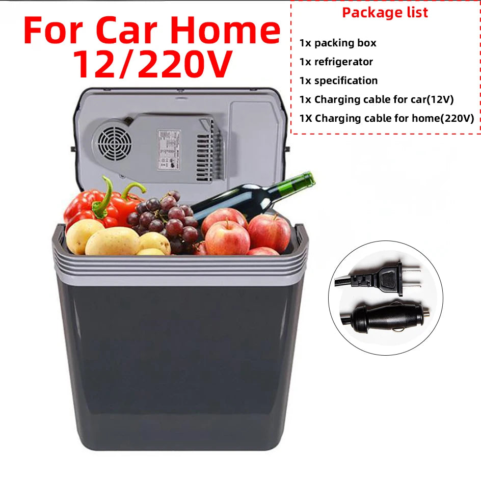 24L Car Refrigerator 12V 220V Heat Cool Mini Electric Equipment For Cars Compressor Box  Fridge Electric Devices Nest Freezer