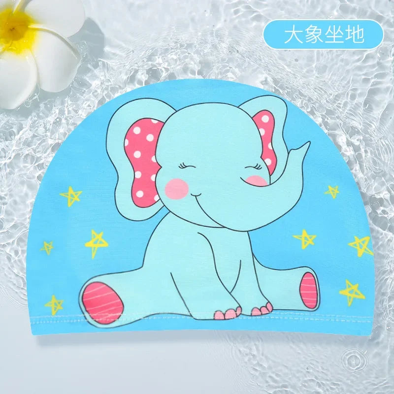 10pcs Children's Swimming Caps Elastic Fabrics Swimming Pools Water Sports Boys' and Girls' Swimming Caps Boys' Swimming Caps