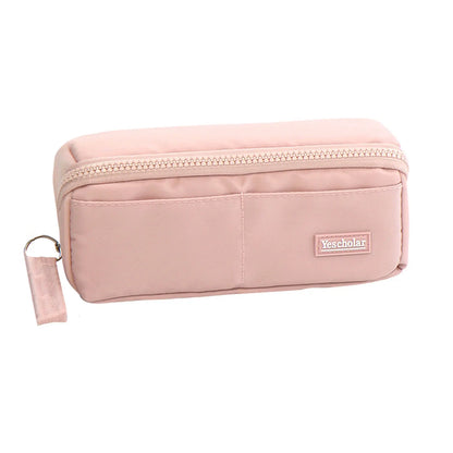 School Supplies Pencil Bag Portable Simple Aesthetic Pencil Organiser Back To School Present Simple Style Zipper Cute Stationery