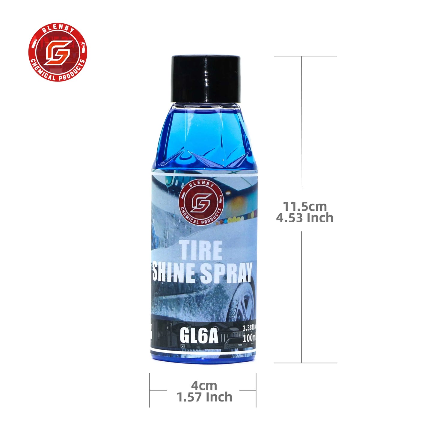 Black Wet Look Tire Shine Dressing -Automotive Clear Coat Tire Dressing for Glossy Wet Tire Look, Vinyl & Plastic, with UV