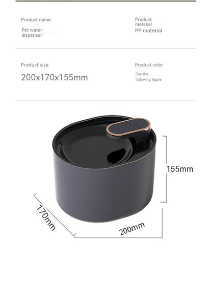 1 Silent Smart Pet Water Fountain, With Filter, Automatic Power-off, 3L Automatic Water Dispenser for Cats and Small Medium Dogs