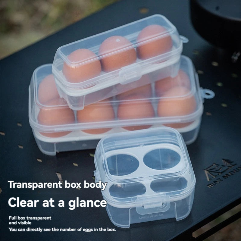 Egg Storage Box With Lid Kitchen Refrigerator Egg Box Egg Drop Rack Egg Storage Box Fridge Egg Organizer 3/4/8 Grid Egg Tray