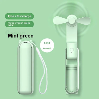 Portable Handheld Fan Mini Handheld Fan with USB Rechargeable and Adjustable Speed Suitable for Indoor and Outdoor Use