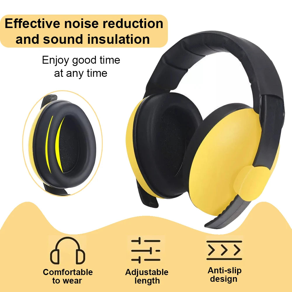 Baby Ear Protection Noise Cancelling Headphones 2-in-1 Convertible Design Noise Reduction Earmuffs for Infant Improves Sleep