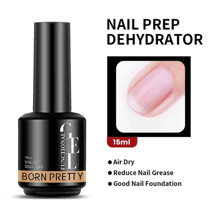 BORN PRETTY Milky Pink Rubber Base Gel Nail Polish Glitter 15ml Semi-Permanent Varnish Soak Off Self Leveling UV LED Gel