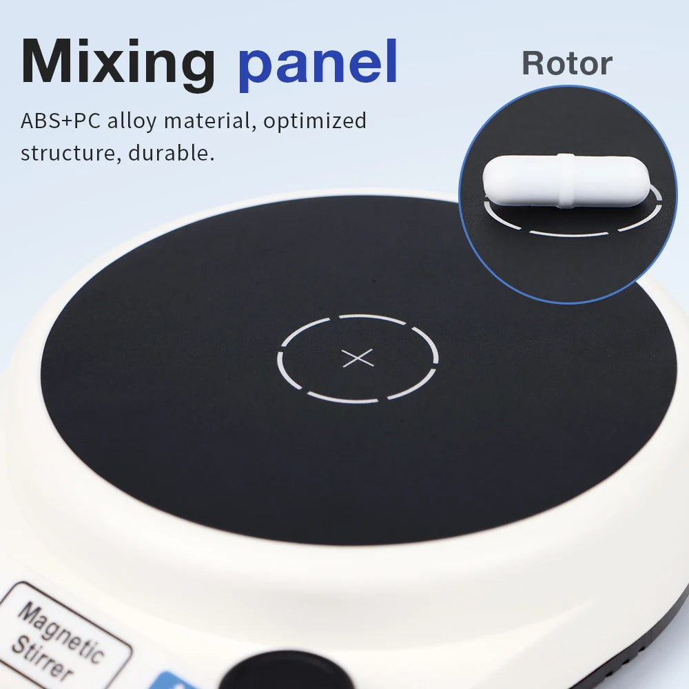 2000RPM Mini Electric Magnetic Stirrer with Stir Bar Brushless DC Motor Magnetic Mixer for Medical Chemical Laboratory EU Plug