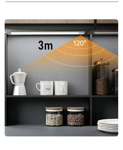 Under Cabinet Light Motion Sensor Light Rechargeable Magnetic Led Night Light Closet Light Kitchen Bedroom Lighting Night Light
