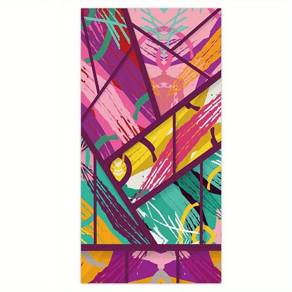 Beach towel abstract geometric print pattern sun protection windproof suitable for swimming pool camping travel blanket