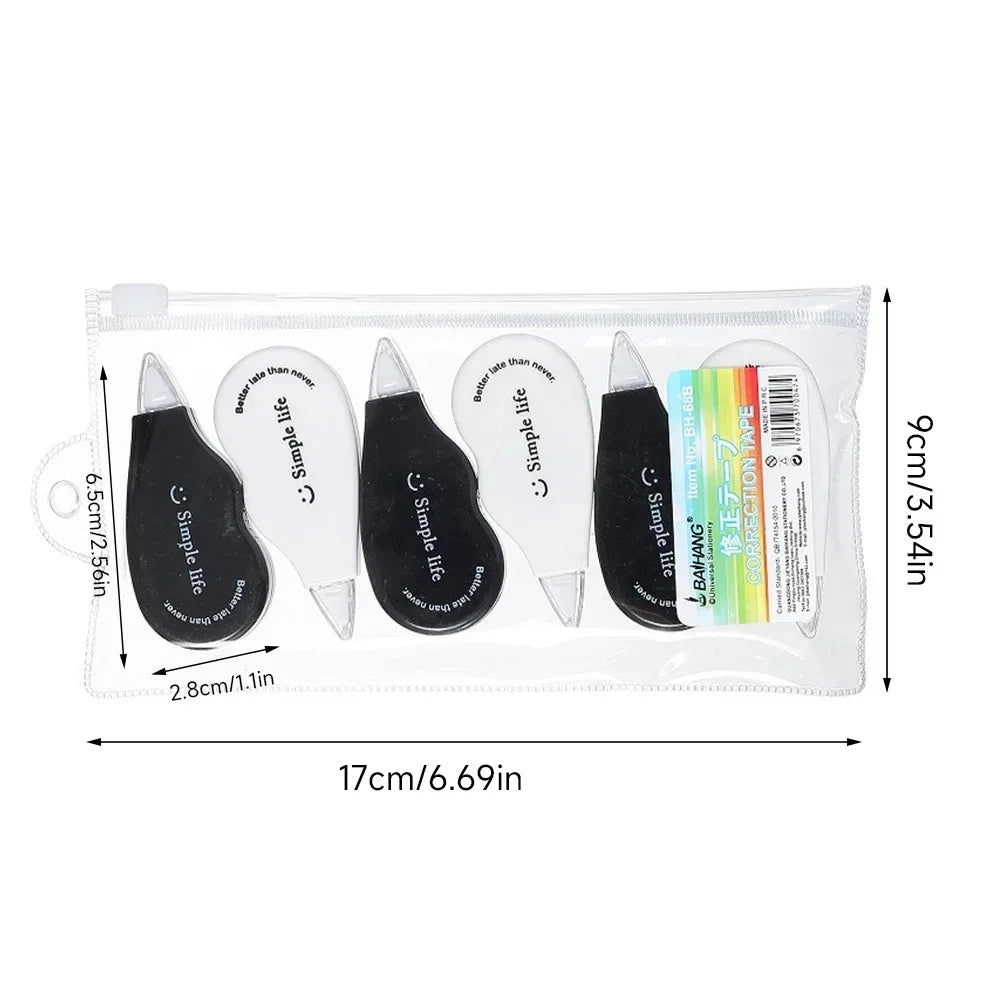 Mini White Correction Tape Multi-style Large Capacity Student Kawaii Error Correction Erasers Student School Stationery Supplies
