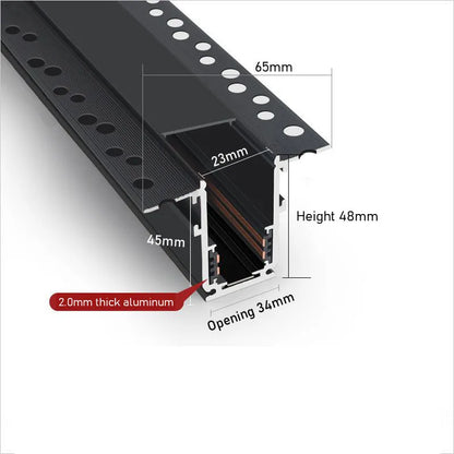 Magnetic Track Light Grille Flood Lamp Modern Embedded Flexible Linear Fixture LED Spotlight DC48V Ceiling Indoor Living