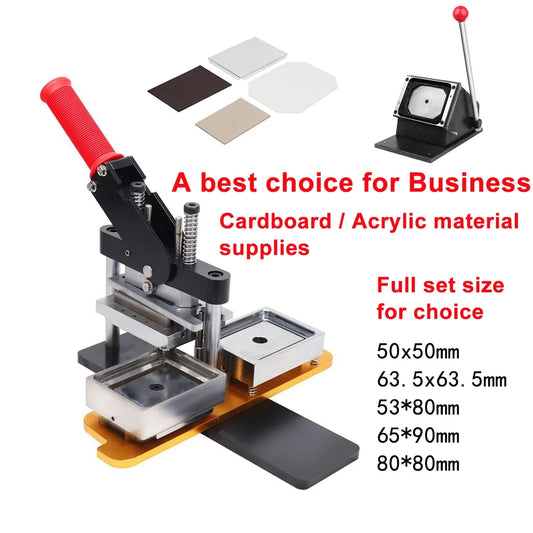 50-80mm DIY Fridge Magnet Maker Machine Rectangular 100Pc Magnet Materials Supply Paper Cutter Photo Refrigerator Sticker Making