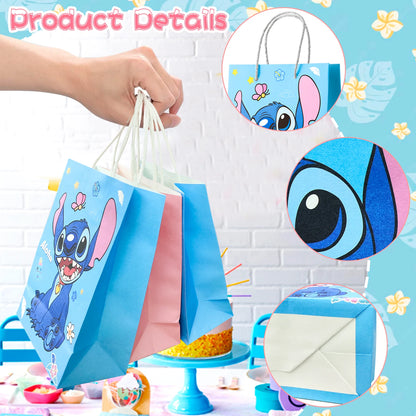 Stitch Party Gift Bags-16pcs Stitch Party Favor Bags/Stitch Party Gift Treat Bags/Stitch Goodie Bag for Stitch Party Decorations