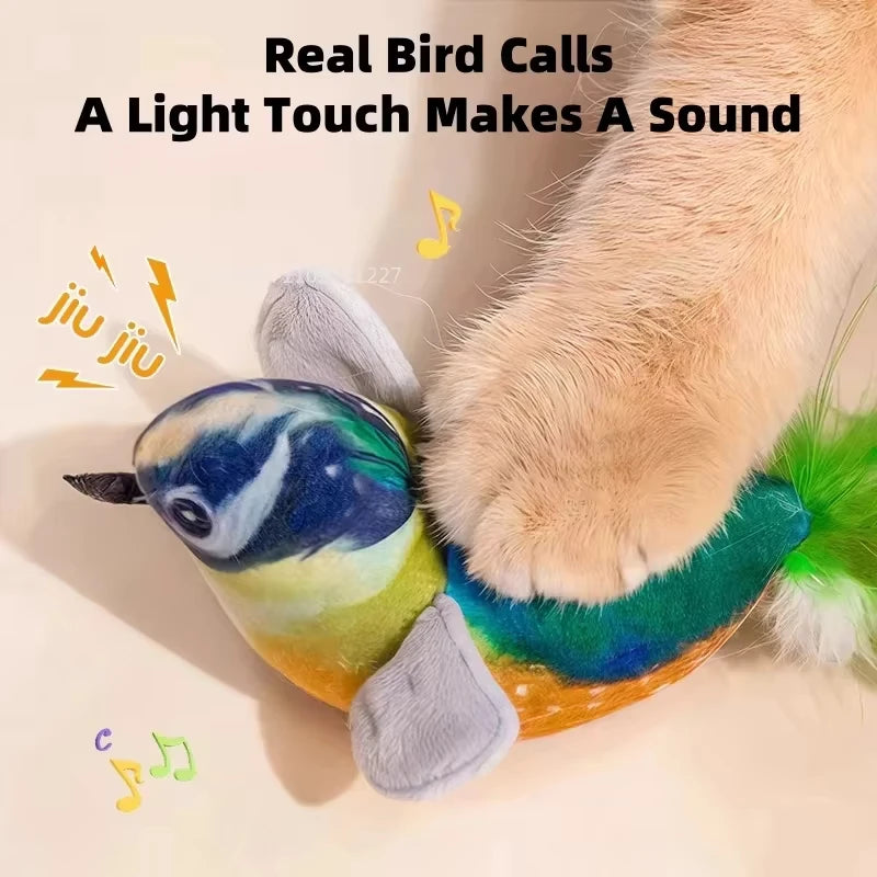 Cat Toys For Indoor Cats Interactive Cat Toy Realistic Bird Sound Cat Toy Plush Cat Toy Catnip Cat Toy for Cats Kitten Toy