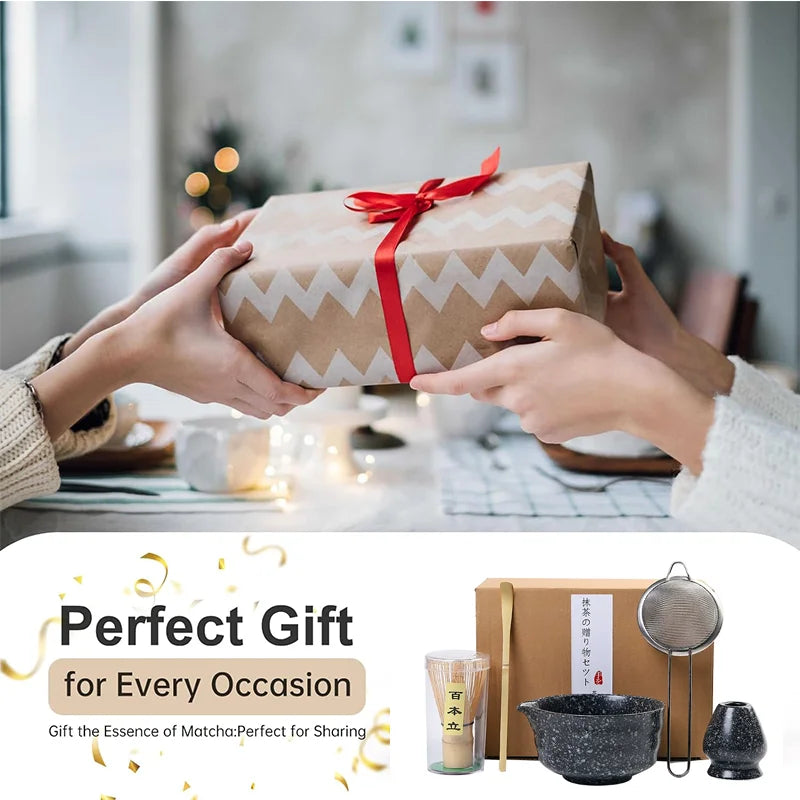 Matcha Set Kit Japanese Ceremony Green/Pink/White With Bamboo Spoon/Scoop, Whisk Holder, Matcha Bowl Matcha Gift Set