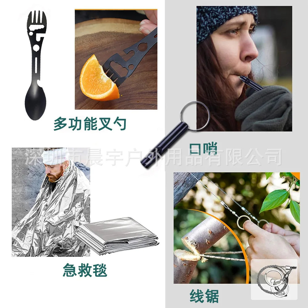 Outdoor Gear Emergency Kits Car Survival First Aid Kit Full Set Molle Camping Hiking Trauma Bag First Aid Kit Outdoor IFAK Edc