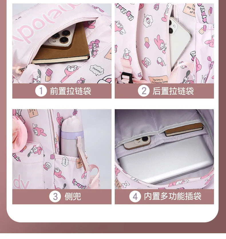 New style trendy student schoolbag cartoon print cute large capacity backpack fashionable middle school student backpack