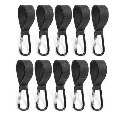 1-10Pcs Baby Stroller Hooks Clip Multifunctional Organizer Clasp Hook And Loop Baby Stroller Hanging Hook Storage Accessories