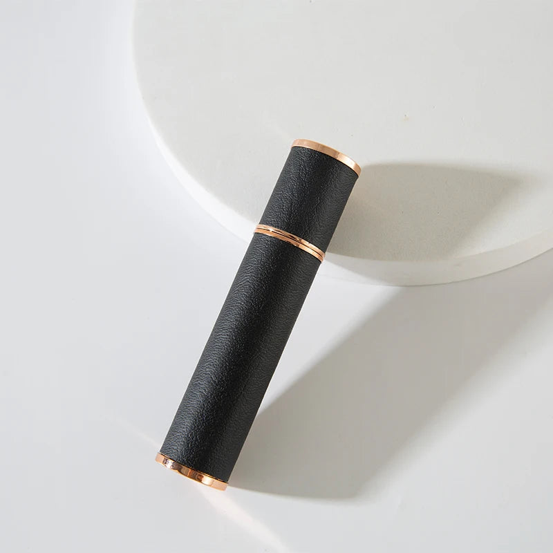 10 ml Portable Perfume Bottle for Travel, Mini Refillable Perfume Dispenser Artificial Leather Leak-Proof Perfume Sprayer, Suit