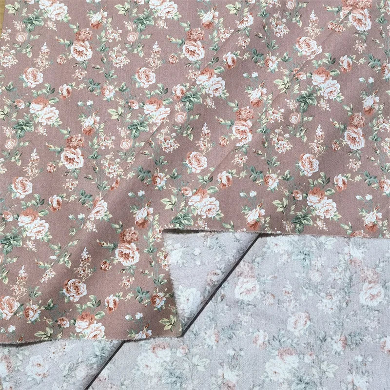 160x50cm Vintage Rose Flower Cotton Fabric Cotton Bedding Cotton Clothing Hair Ring Fabric