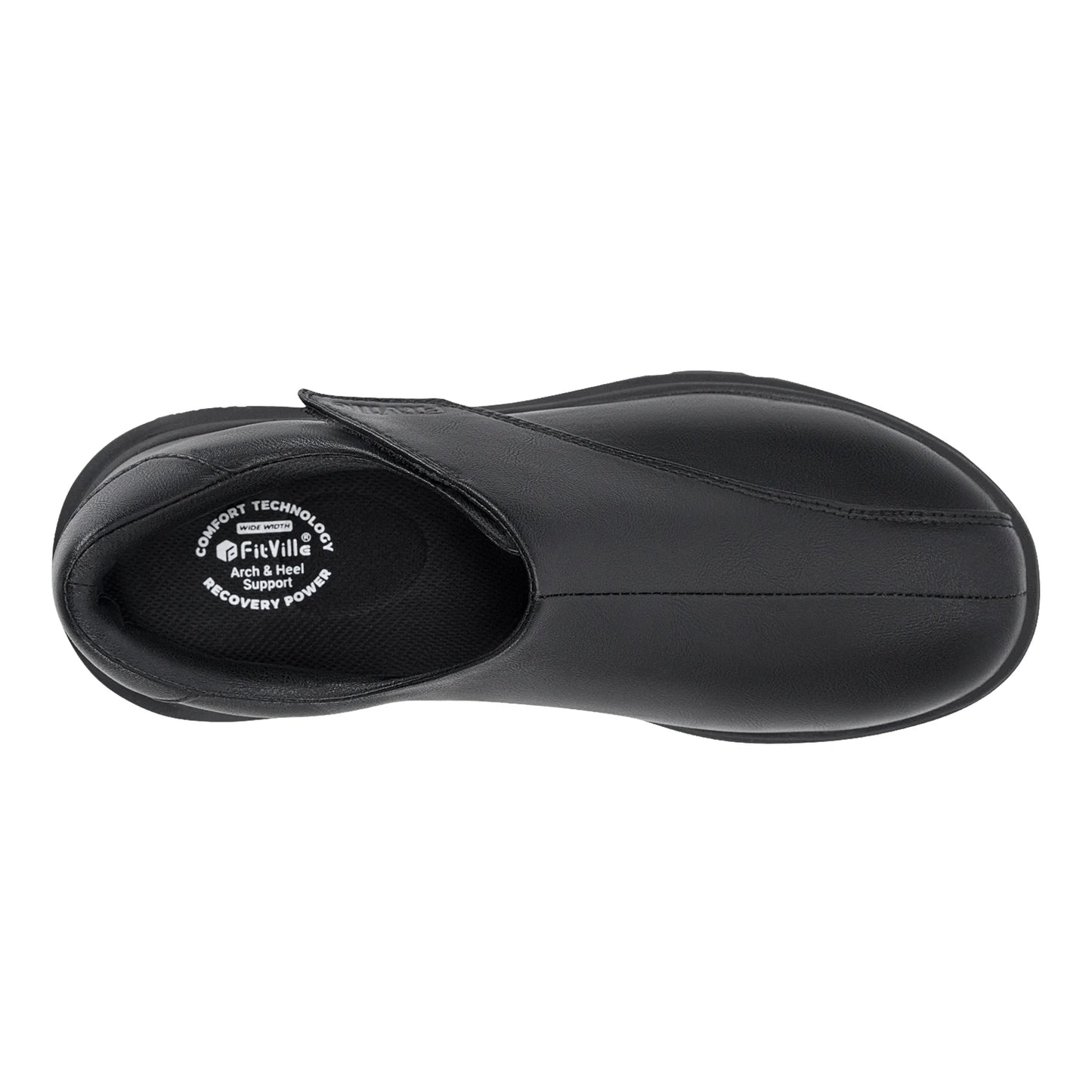 FitVille Men's Leather Shoes Diabetic Shoes Casual Oxford Shoes Adjustable Lightweight Formal Business Shoes for Swollen Feet