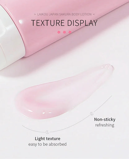 LAIKOU Cherry Blossoms  Body Lotion Refreshing skincare Exfoliating Moisturizing Nourishing Brightening Body Creams 120g