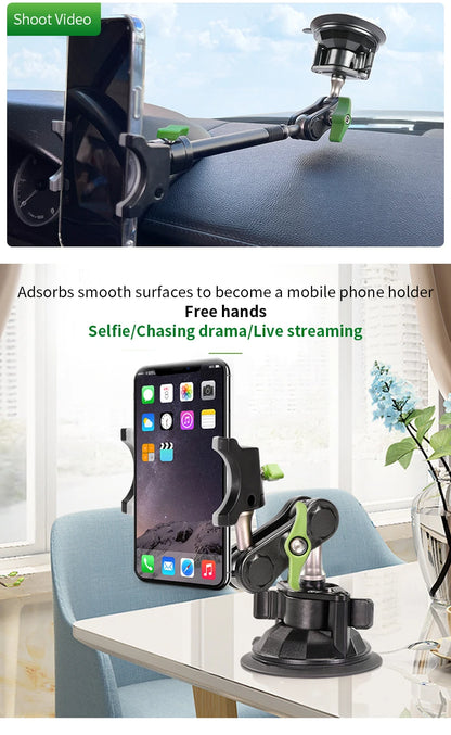 Car Phone Holder Windscreen Mount,Dashboard Phone Holder, Strong Suction Cup Phone Mount ,360°Mobile Phone Holder for Windshield