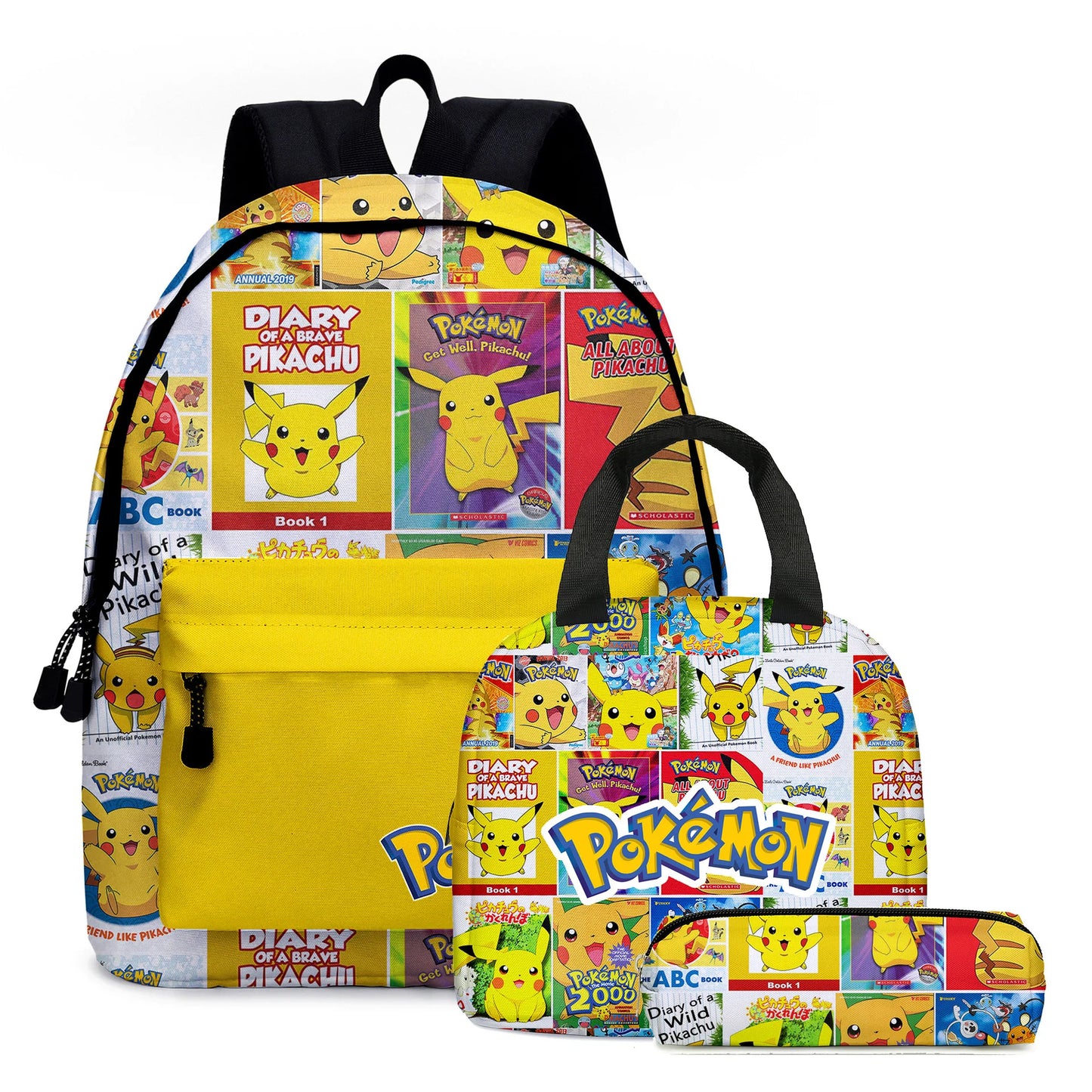 Pokemon Pikachu School Bags Backpacks Anime Kids Bags Kawaii Big Capacity Travel Bag Teenagers Schoolbag Girls Boys Rucksacks