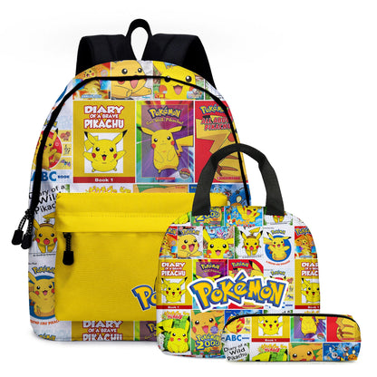 Pokemon Pikachu School Bags Backpacks Anime Kids Bags Kawaii Big Capacity Travel Bag Teenagers Schoolbag Girls Boys Rucksacks