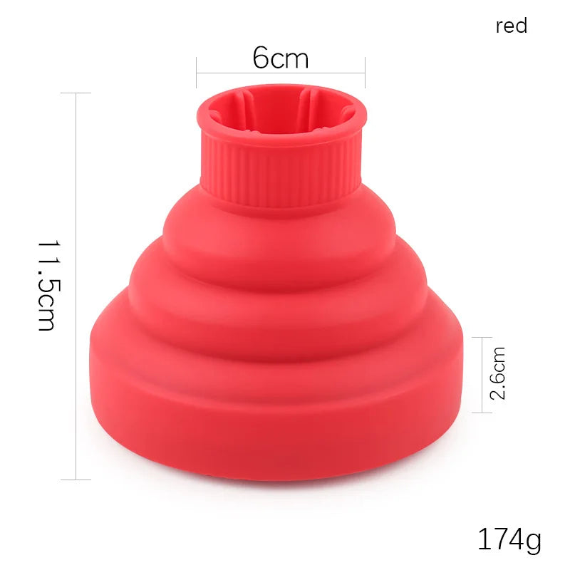 1pc silicone hair dryer diffuser cover foldable heat-resistant curly hair dryer styling accessories Special for real hair wigs