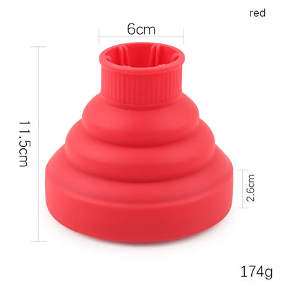 1pc silicone hair dryer diffuser cover foldable heat-resistant curly hair dryer styling accessories Special for real hair wigs