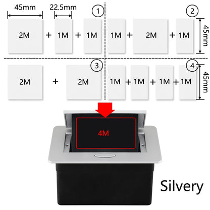 Hidden Desktop Pop-Up Socket DIY Multifunctional USB Type-C Outlet For Meeting Room Office Electrical Switch Countertops Plug
