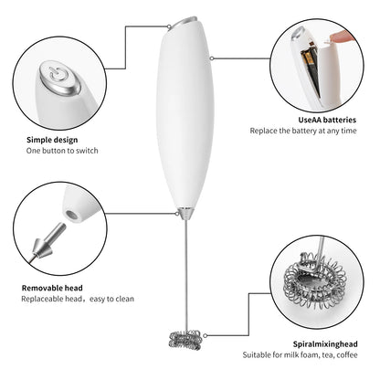 1PC Hand Blender Electric Egg Beater Milk Frother Wireless Mini Drink Mixer Foamer Household Kitchen Stirring Tools