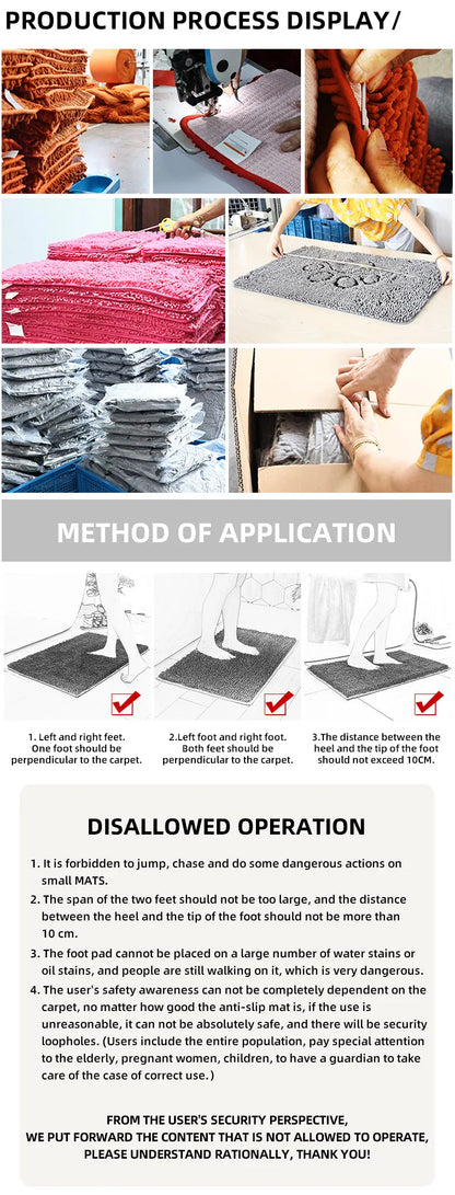 New Slip Absorbent Kitchen Mat Quick Drying Living Room Carpet High Quality Absorbent Anti Fall Rugs Anti Oil Stain Floor Mats