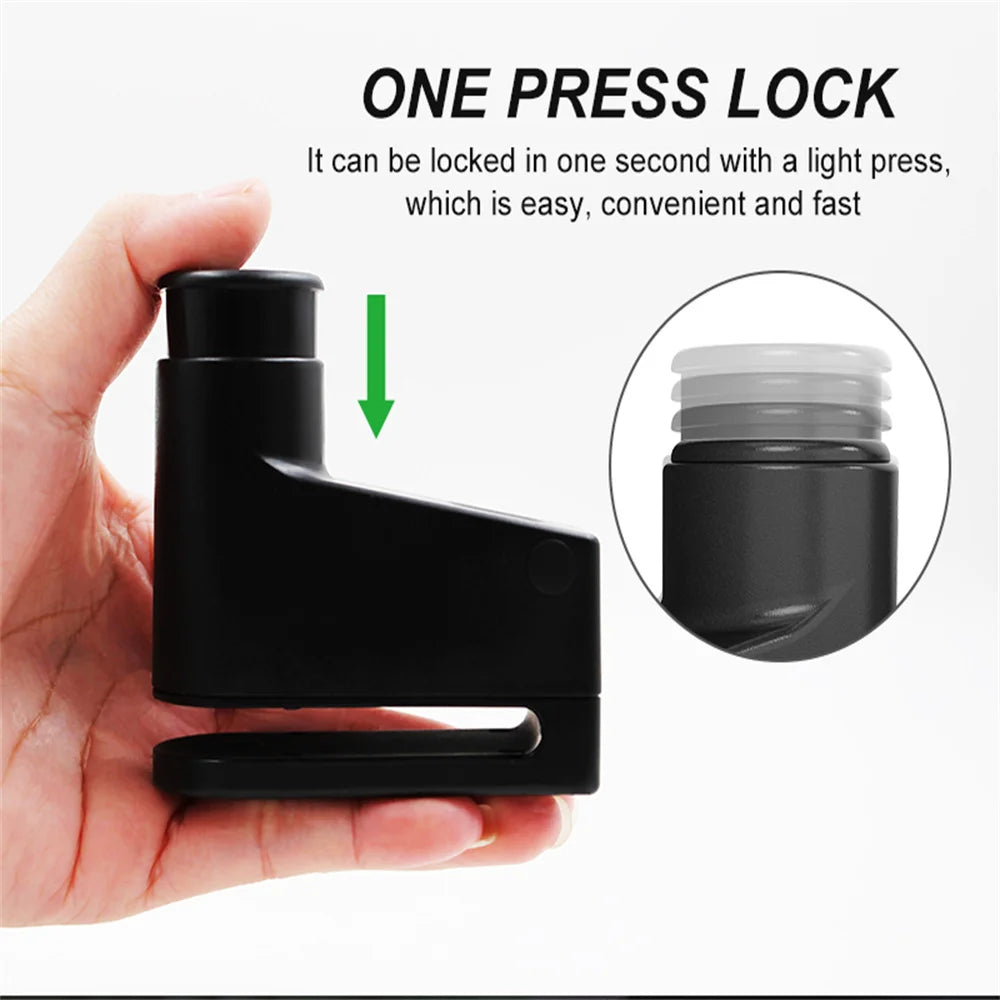 Smart Fingerprint Disc Brake Lock Anti-theft Bluetooth Electric Lock Waterproof for Motorbike Bicycle