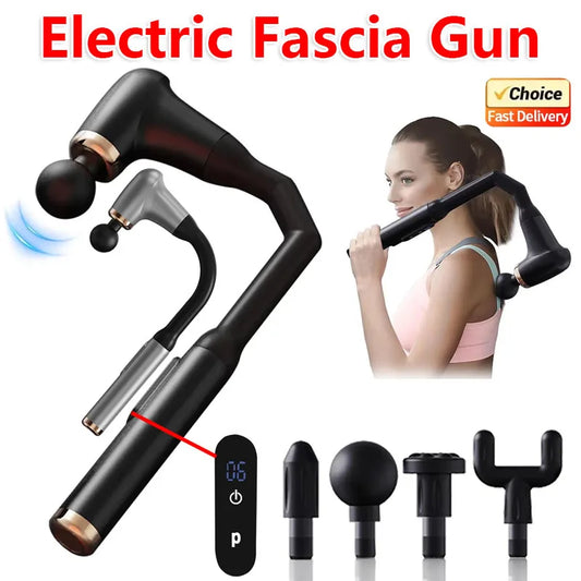 Portable Deep Tissue Massage Gun with U-Shaped Handle for Neck Back Shoulder Leg Pain Relief Home Gym Travel Use