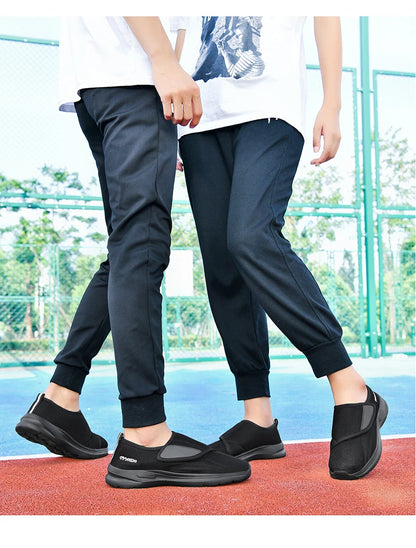 Diabetic Shoes for Men Wide Width Walking Shoes Slip-On Orthopedic Shoes for Swollen Feet Foot Pain Relief Cushion Sneakers