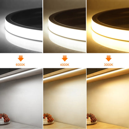 Smart PIR Motion Sensor Super Bright COB LED Strip Neon Light Auto ON/OFF 320leds/m Waterproof for Kitchen,Stair,Wardrobe Decor