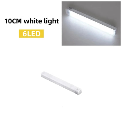 LED Motion Sensor Light Wireless LED Night Light Type C Rechargeable Light Cabinet Wardrobe Lamp Staircase Backlight For Kitchen
