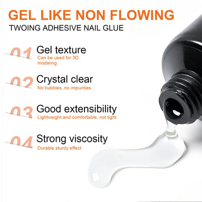 Nail Tips Glue Gel Strong Adhesive Nail Glue For False Nail Tips And Press On Nails DIY Rhinestone And Resin Gem For Nail Art