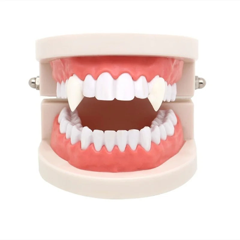 Halloween Fake Teeth Cosplay Vampire Fangs  Retractable Teeth Dress Costume Tooth Gift Party Decoration Vampire Dracula Teeth
