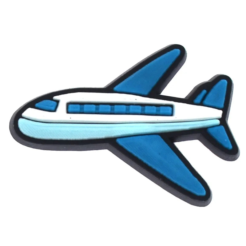 Airplane Shoe Charms for Crocs Accessories Charms Clogs Bubble Slides Shoe DIY Decoration Kids Party Gifts