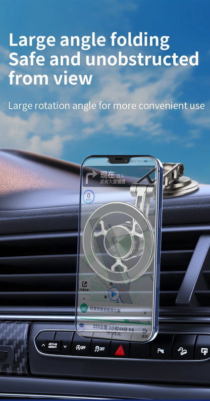 Universal metal magnetic mobile phone holder Foldable rotating mobile phone holder Dashboard windshield Car mobile phone holder