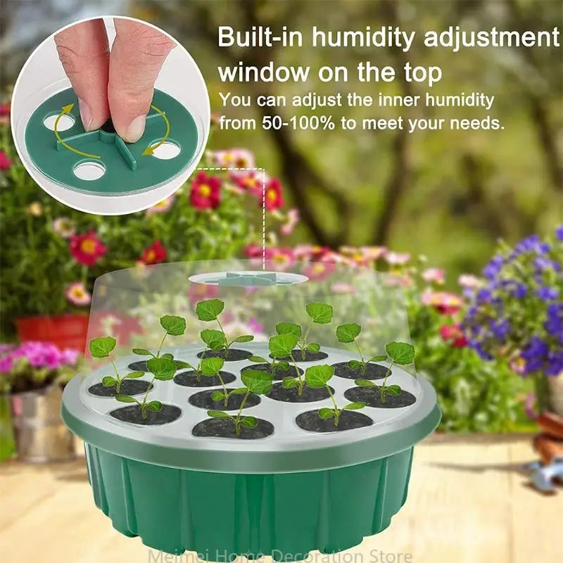 H7BF Seed Growing Box Vegetable Seed Sprout Hydroponic Tray Garden Supplies
