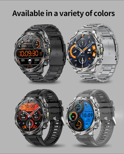 2025 Outdoor Sports Fitness Tracker Smart Watch 1.85 Inch HD Alomed 800mAh Lithium Battery Bluetooth LED Flashlight Smart Watch