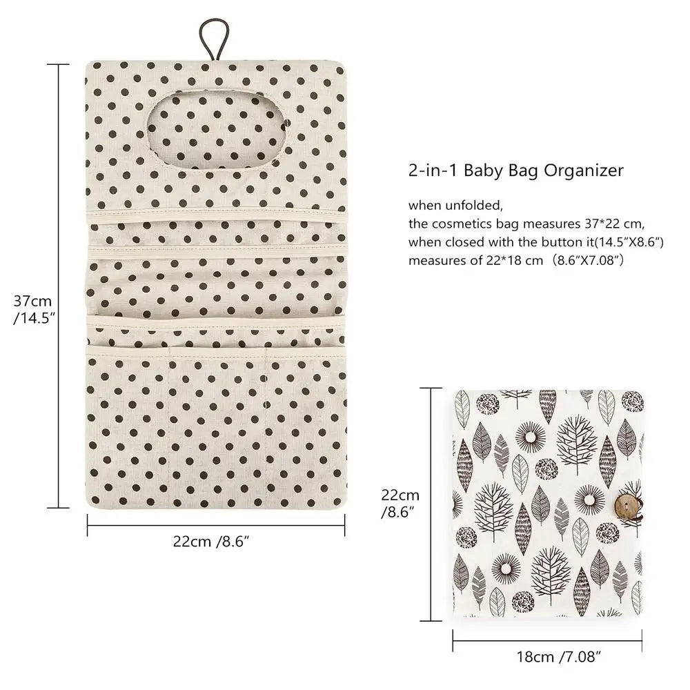 Diaper Caddy Organizer Baby Nursery Multi-functional Diaper Multi-pocket Organizer Portable With Handle Baby Diaper Basket For