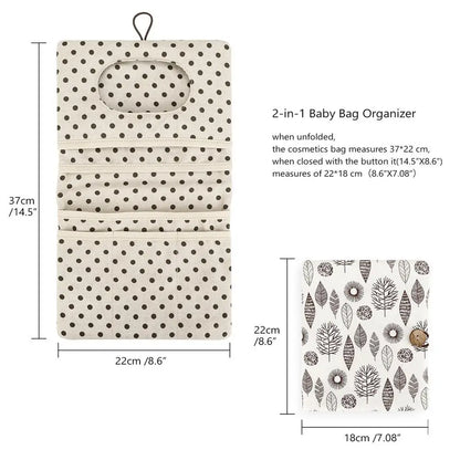 Diaper Caddy Organizer Baby Nursery Multi-functional Diaper Multi-pocket Organizer Portable With Handle Baby Diaper Basket For